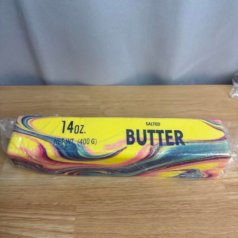 Rainbow Tie-Dye Butter Squishy 14 oz Slow Rising Jumbo Stress Toy NEW